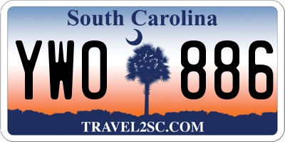 SC license plate YWO886