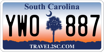 SC license plate YWO887