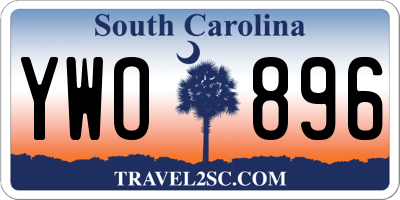 SC license plate YWO896