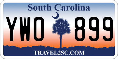 SC license plate YWO899