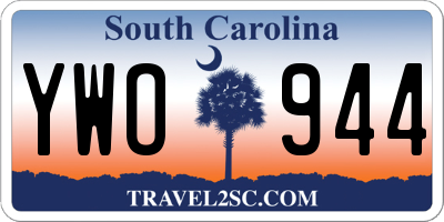 SC license plate YWO944