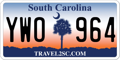 SC license plate YWO964
