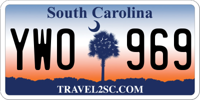 SC license plate YWO969