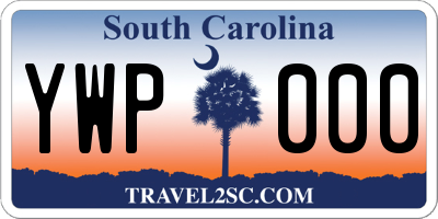 SC license plate YWP000