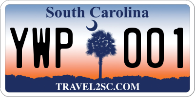 SC license plate YWP001