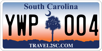 SC license plate YWP004