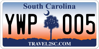 SC license plate YWP005