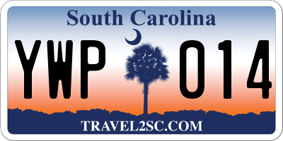 SC license plate YWP014