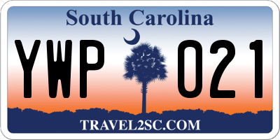 SC license plate YWP021