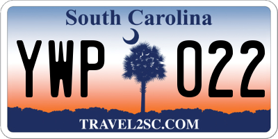SC license plate YWP022