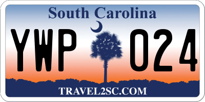 SC license plate YWP024