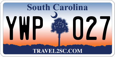 SC license plate YWP027