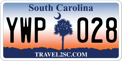 SC license plate YWP028
