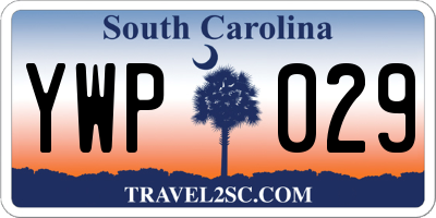 SC license plate YWP029
