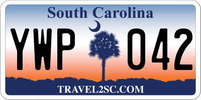 SC license plate YWP042