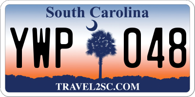 SC license plate YWP048