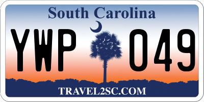 SC license plate YWP049