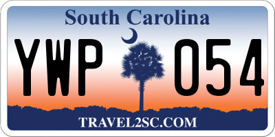 SC license plate YWP054