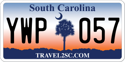 SC license plate YWP057