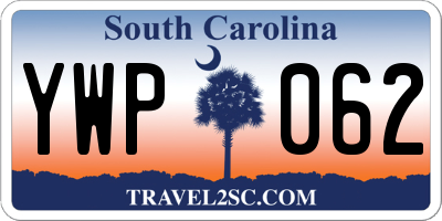 SC license plate YWP062