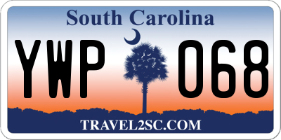 SC license plate YWP068