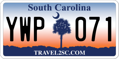 SC license plate YWP071