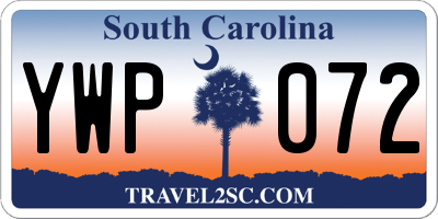 SC license plate YWP072