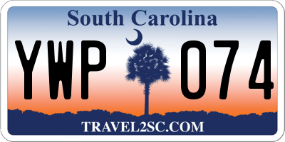 SC license plate YWP074