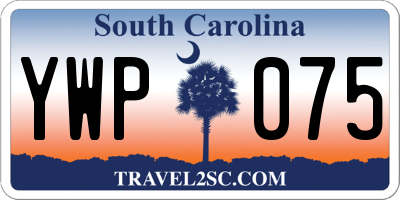 SC license plate YWP075