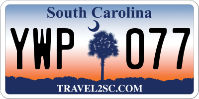 SC license plate YWP077