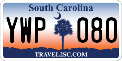 SC license plate YWP080