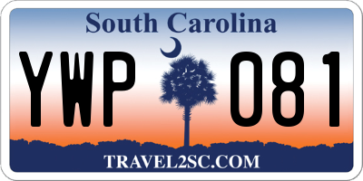 SC license plate YWP081