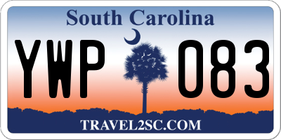 SC license plate YWP083