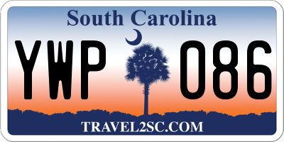 SC license plate YWP086