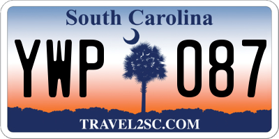 SC license plate YWP087