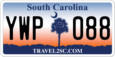 SC license plate YWP088