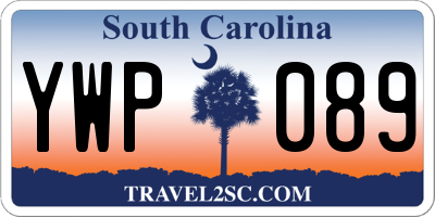 SC license plate YWP089