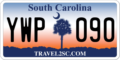 SC license plate YWP090