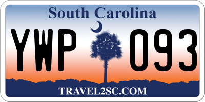 SC license plate YWP093
