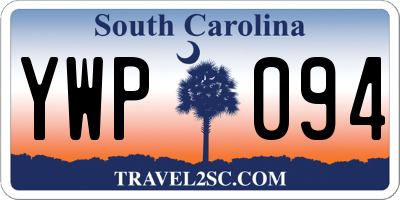 SC license plate YWP094