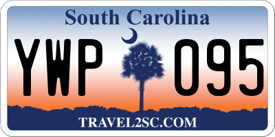 SC license plate YWP095