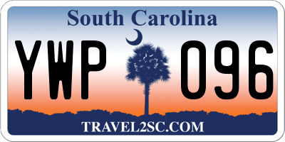 SC license plate YWP096