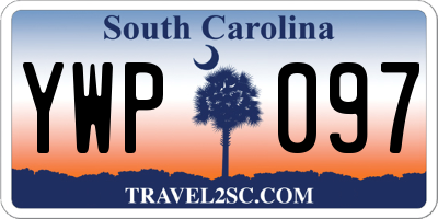 SC license plate YWP097