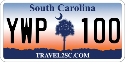 SC license plate YWP100