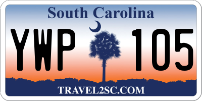 SC license plate YWP105