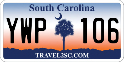 SC license plate YWP106