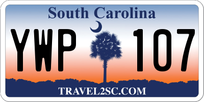 SC license plate YWP107