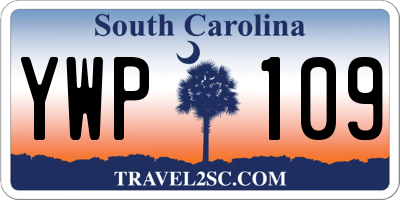 SC license plate YWP109