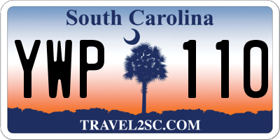 SC license plate YWP110