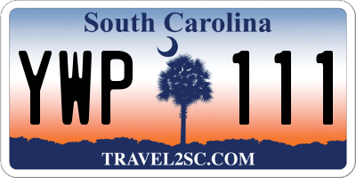 SC license plate YWP111